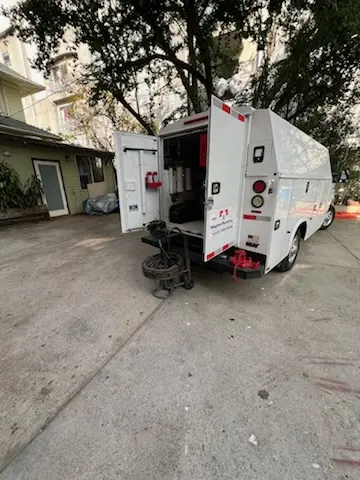 Magnet Plumbing service vehicle on-site for Water Heater Repair in Paradise